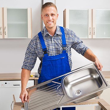 Licensed plumber at work