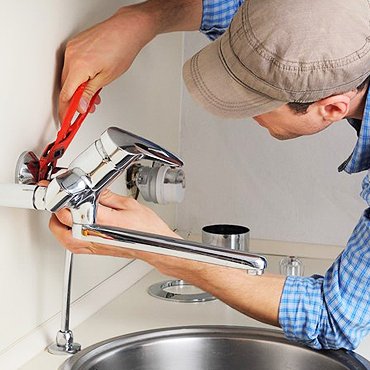 Licensed plumber at work