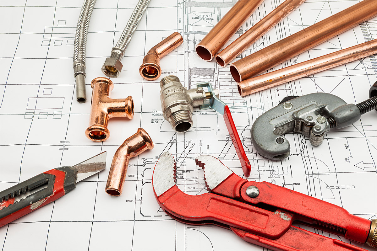 Licensed plumber at work